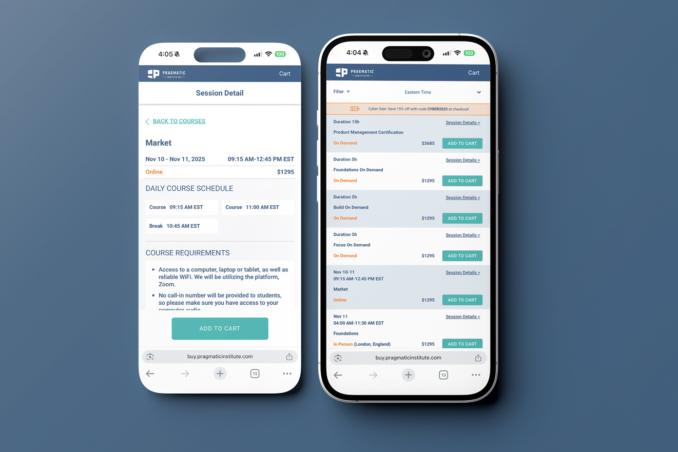 Mobile design - prior to redesign